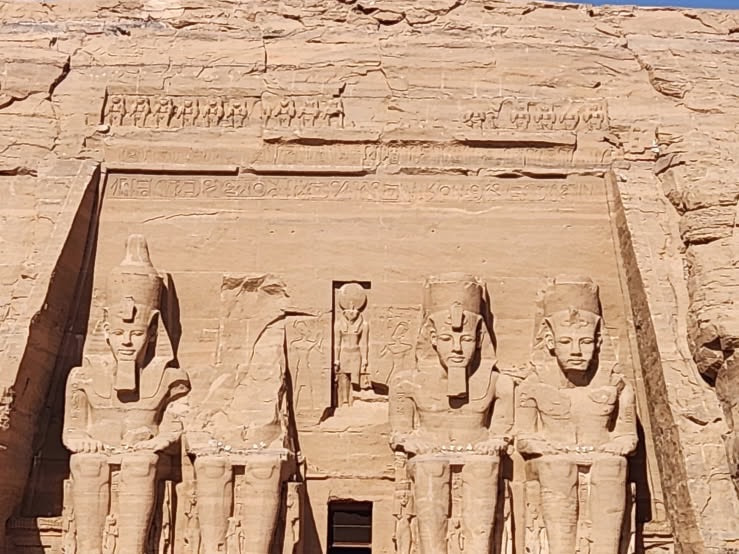 The four colossal statues of Ramses II at Abu Simbel