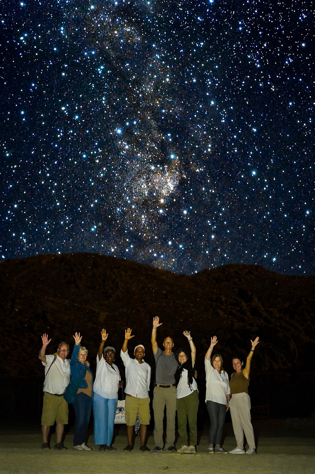 Stargazing under a desert sky near the Red Sea