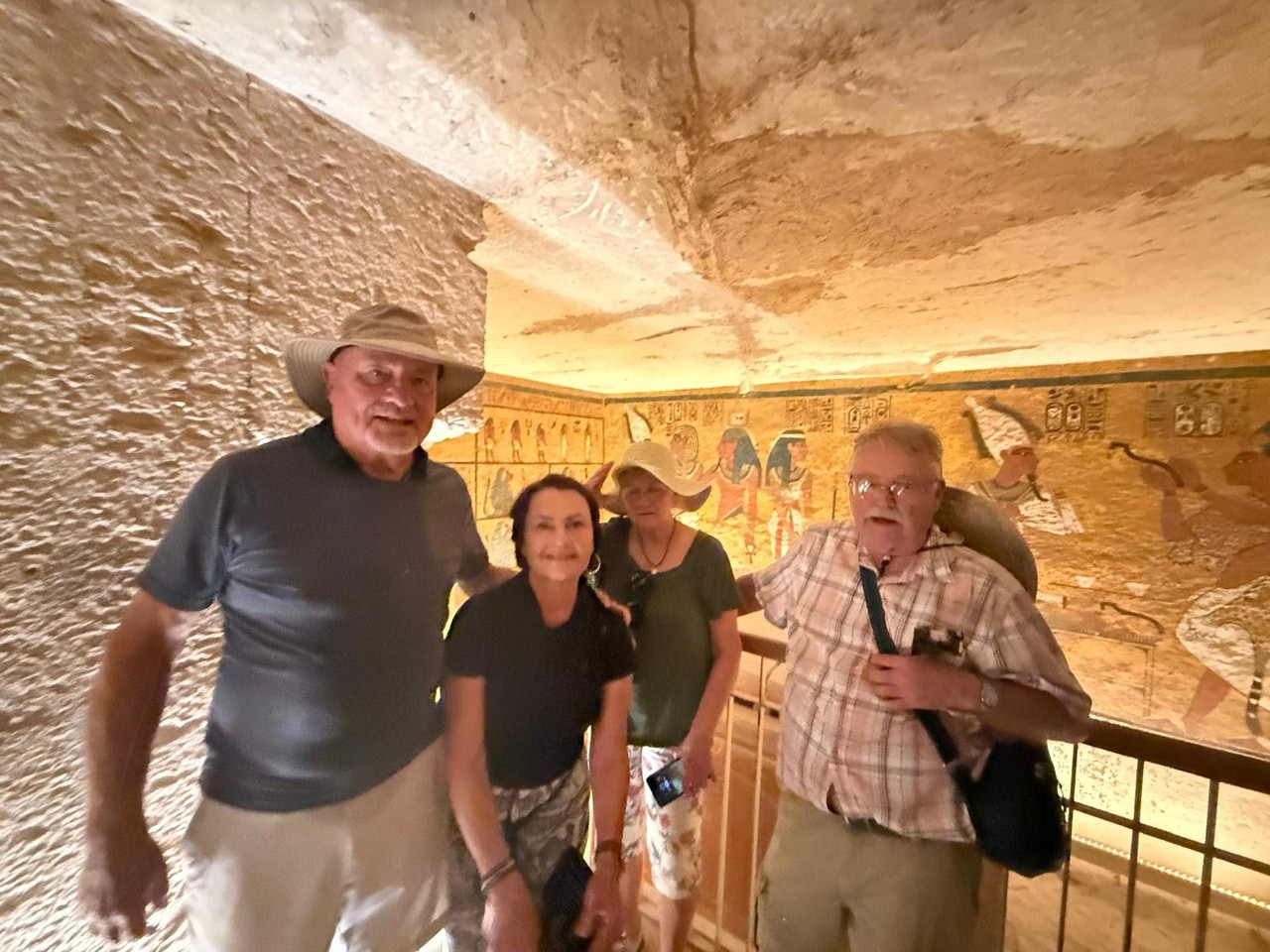 Painted tomb walls in the Valley of the Kings
